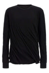 jumbo double ls t twisted effect cotton t-shirt