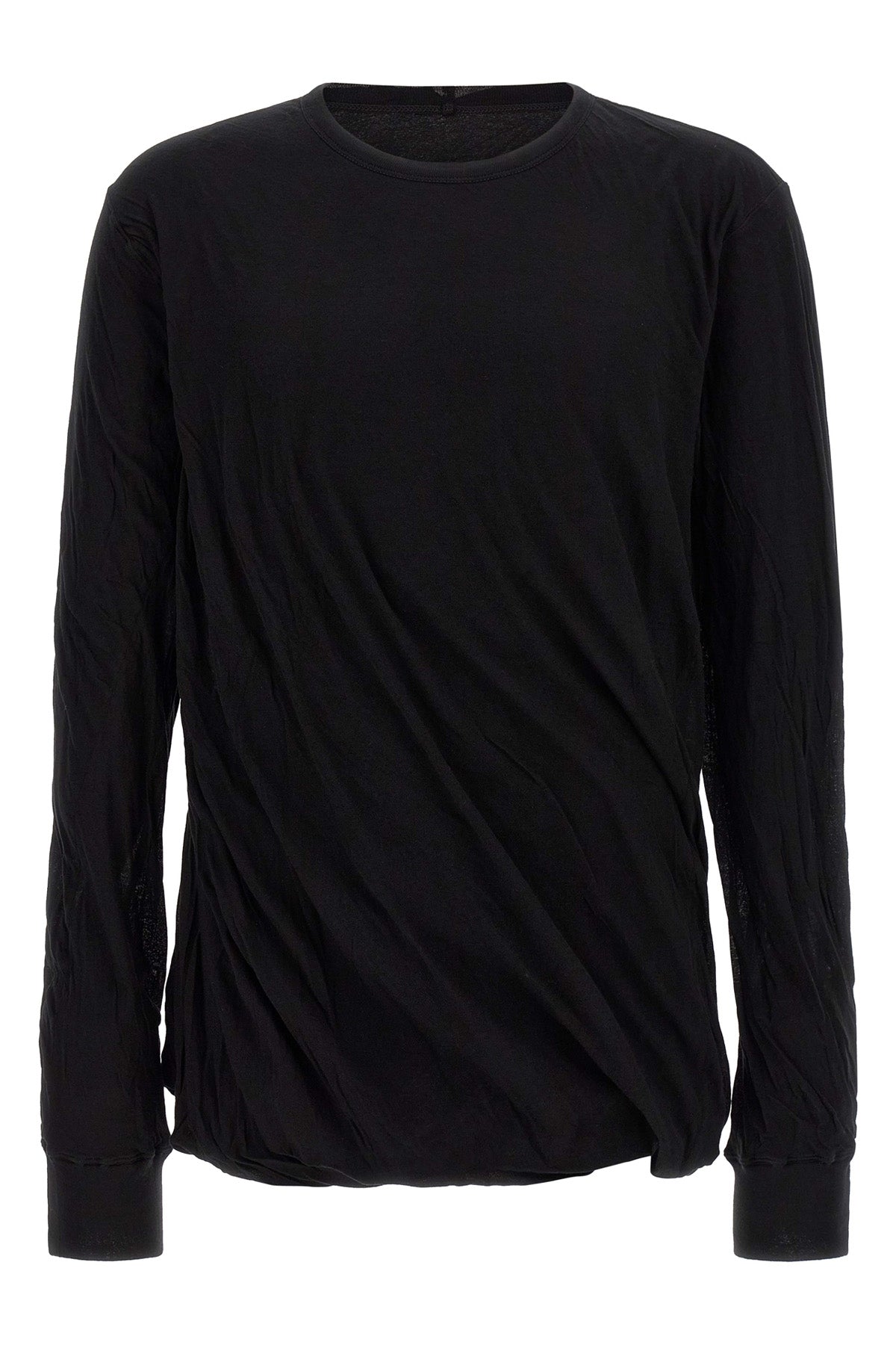 jumbo double ls t twisted effect cotton t-shirt