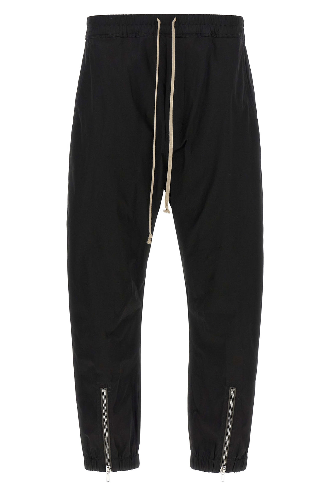 RICK OWENS 46 tecuatl track trousers in medium-weight cotton poplin