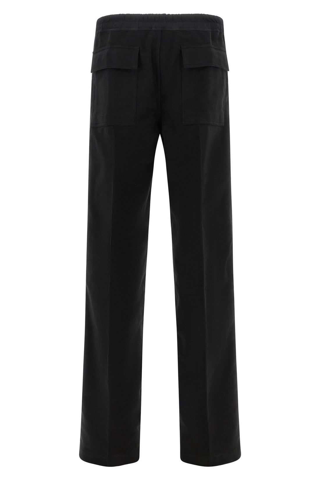 RICK OWENS 46 dietrich drawnstring heavy cotton herringbone trousers