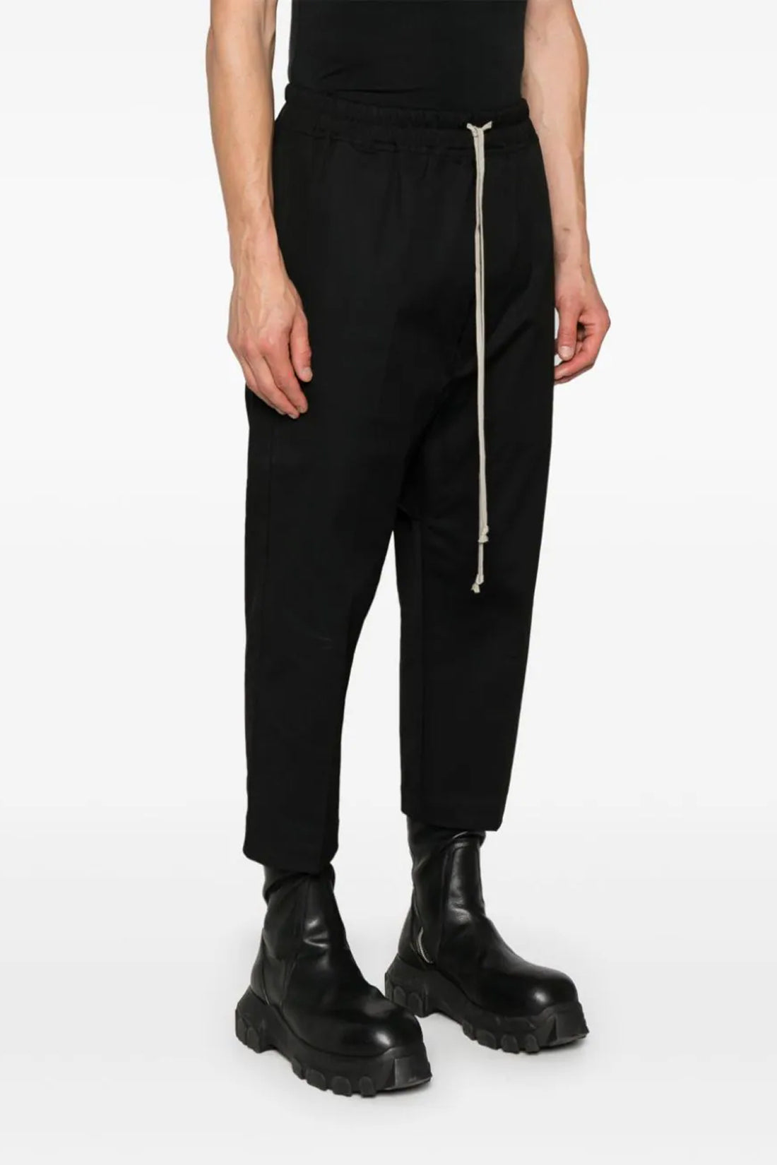 RICK OWENS 46 drawstring cropped cotton pants