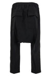 drawstring cropped cotton pants