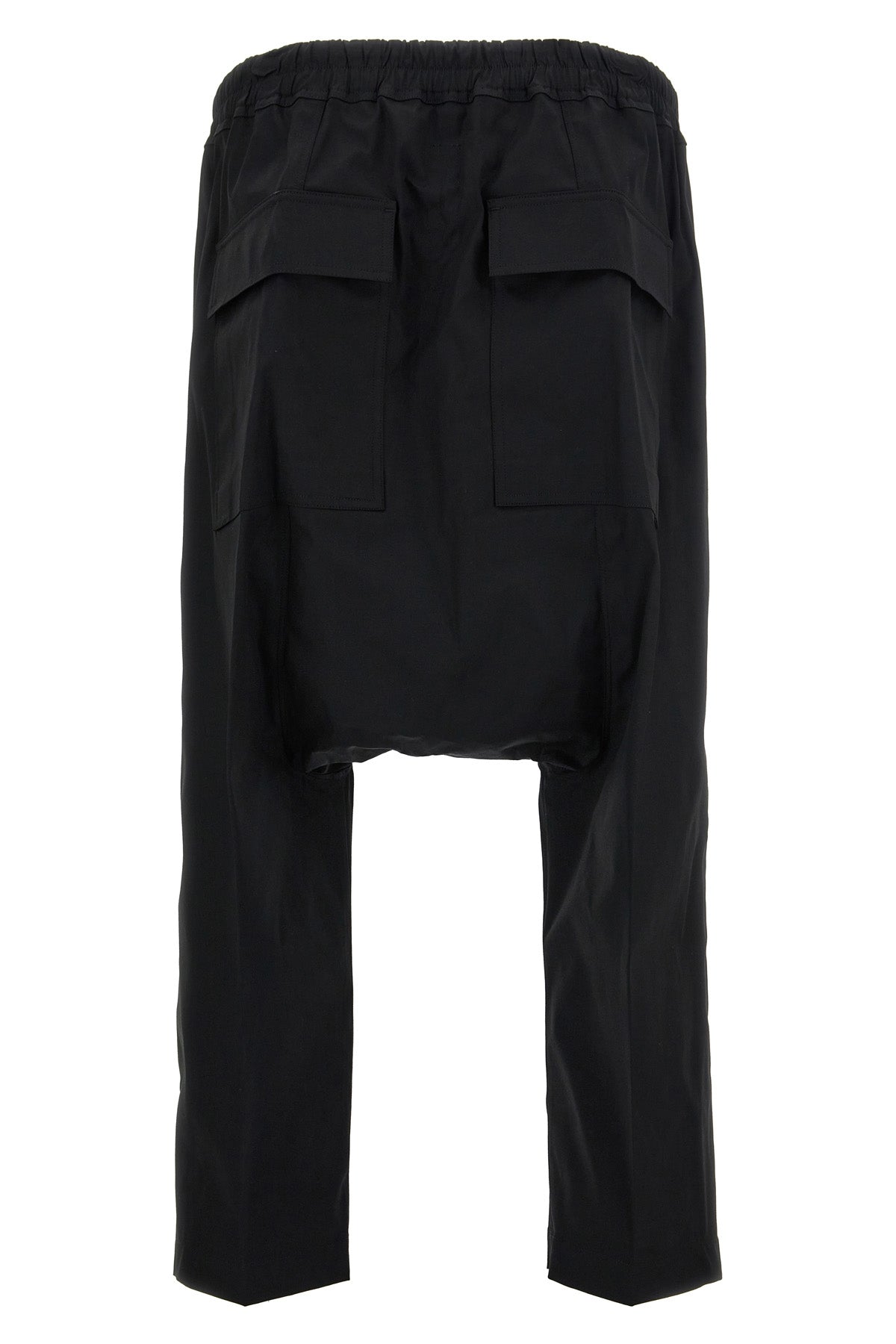 drawstring cropped cotton pants