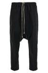 drawstring cropped cotton pants