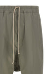 drawstring cropped trousers in cotton poplin of medium weight