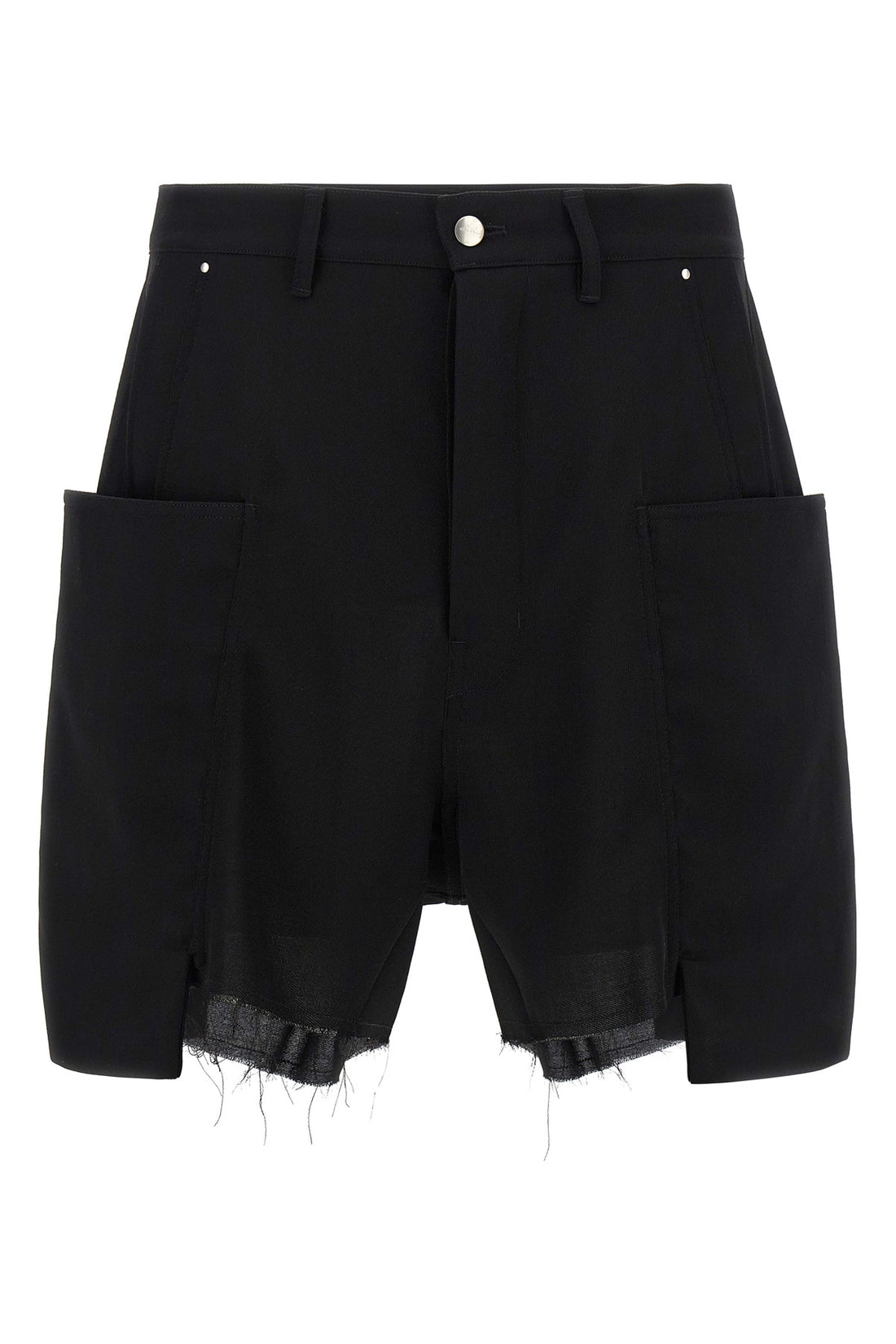 RICK OWENS 30 stefan cargo bermuda shorts in wool canvas