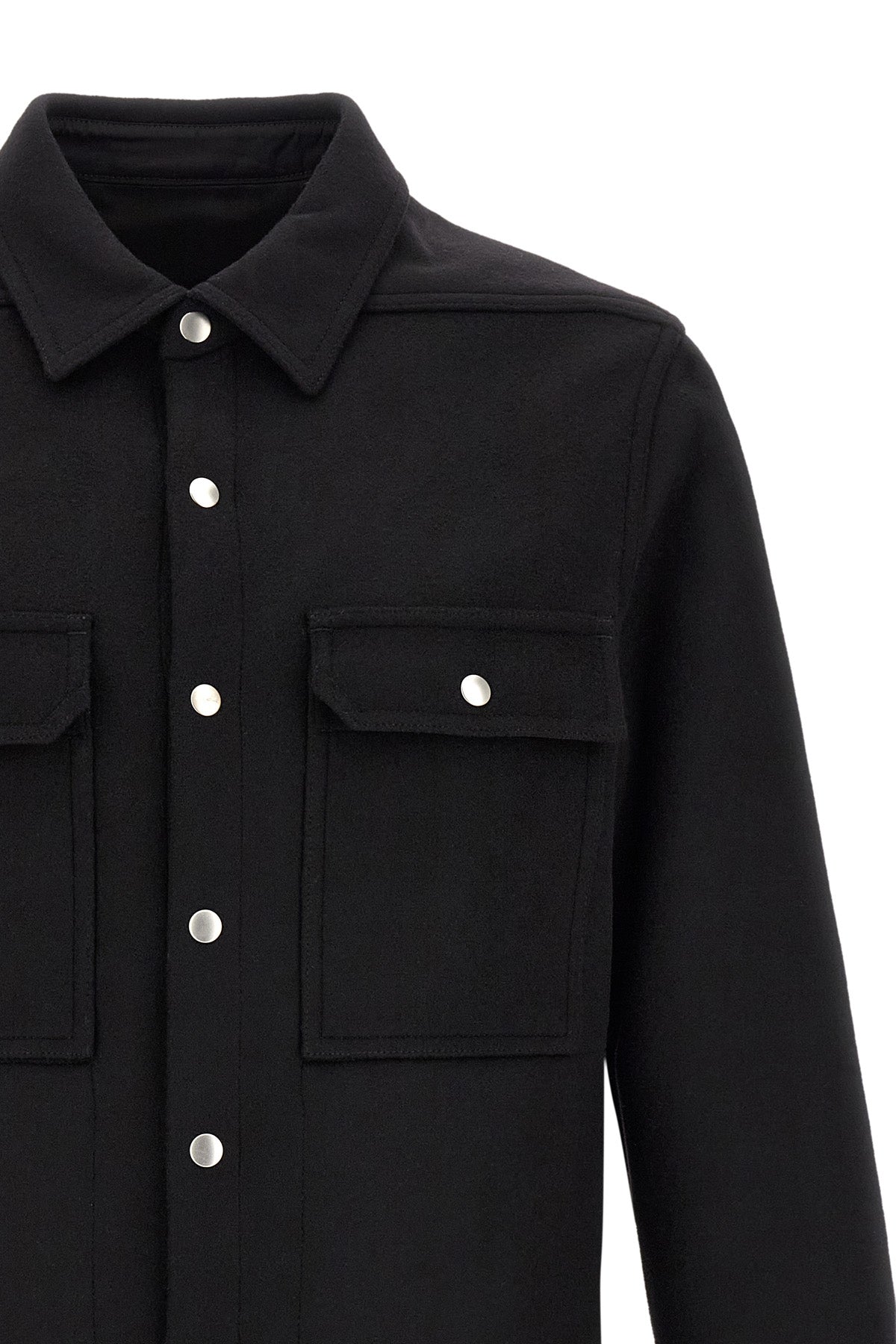 the rick owens overshirt jacket defines an architectural silhouette through rigo