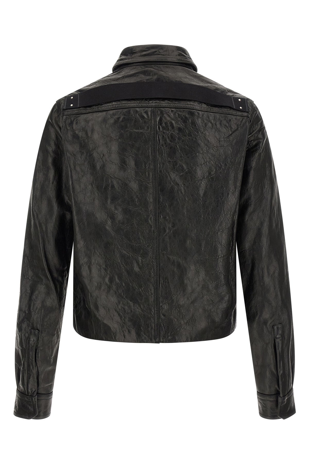 rick owens slightly cropped alice jacket defines a structured silhouette thro