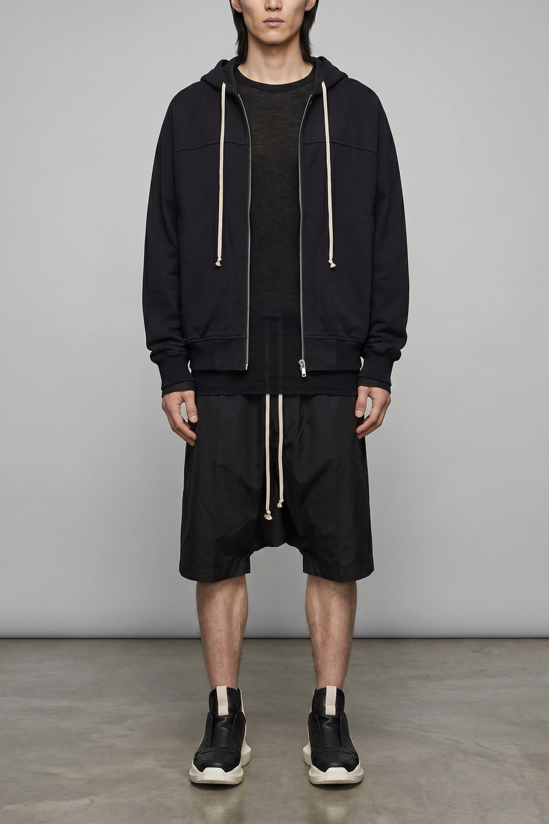 RICK OWENS 40 geth runner two-tone leather sneakers