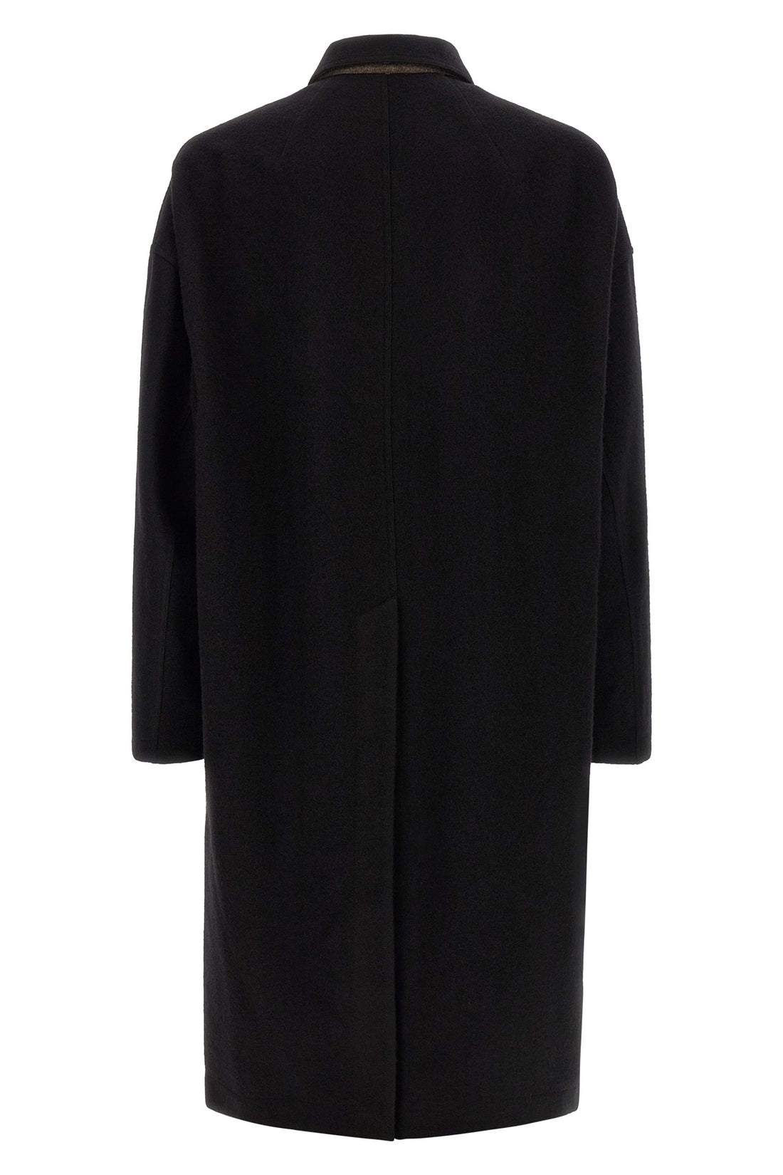 RICK OWENS 46 buttoned brad straight coat in wool