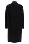 buttoned brad straight coat in wool
