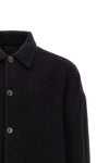 buttoned brad straight coat in wool