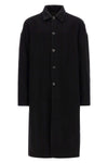 buttoned brad straight coat in wool