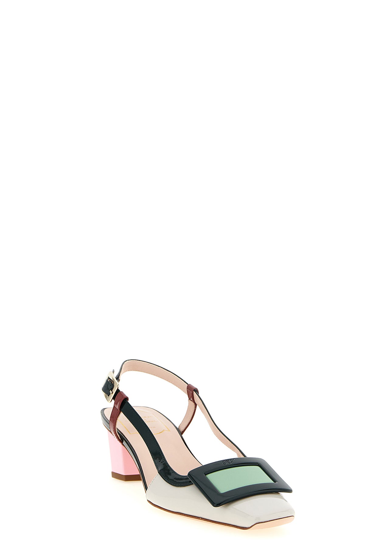 belle viver patent leather slingbacks