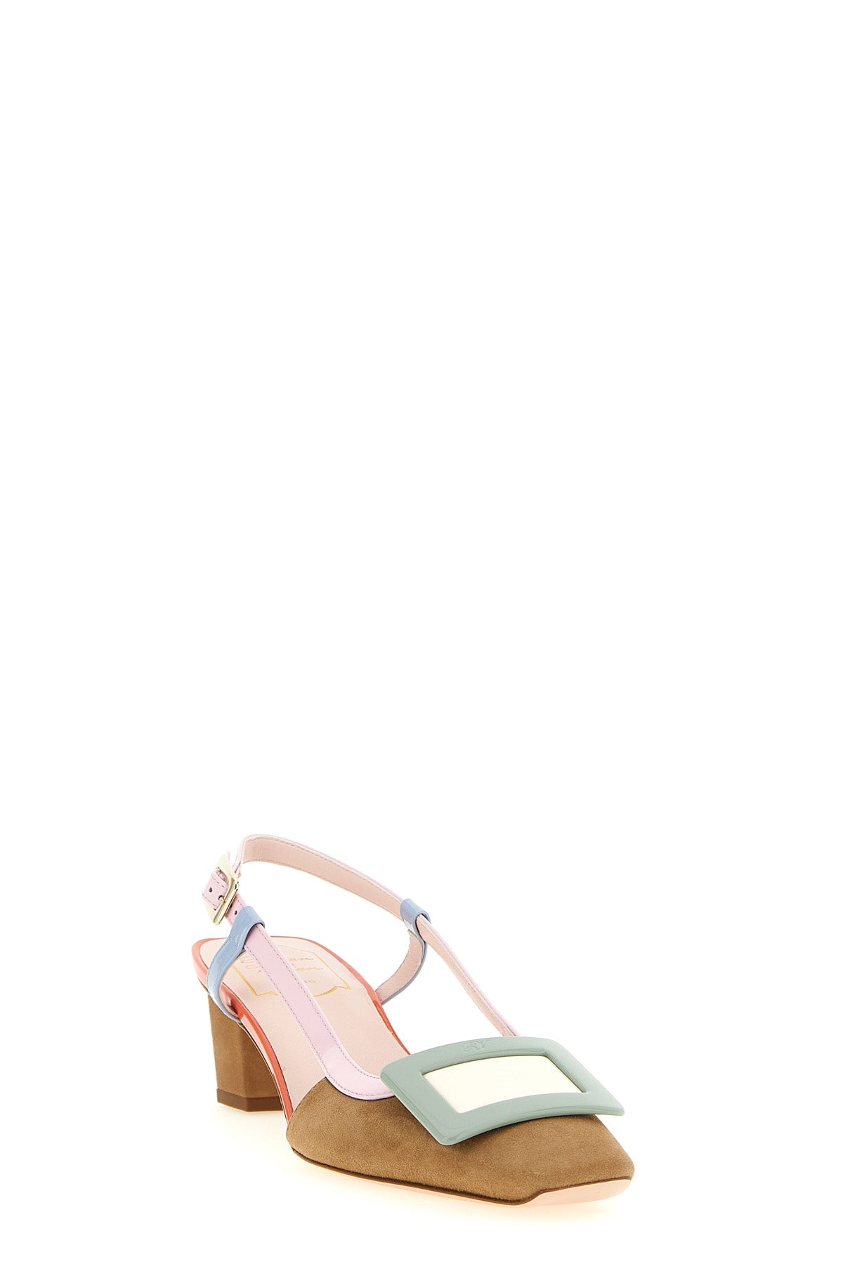 belle vivier suede slingbacks
