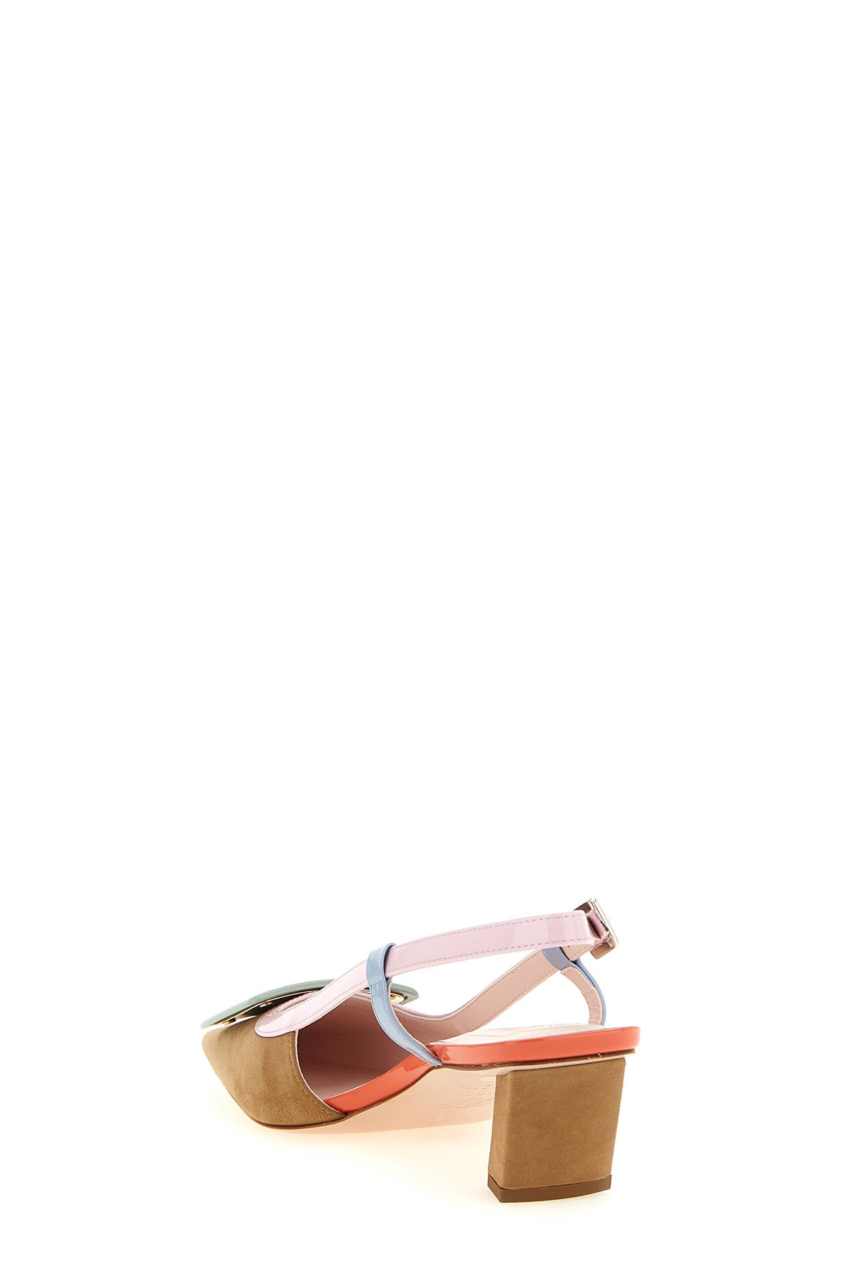 belle vivier suede slingbacks