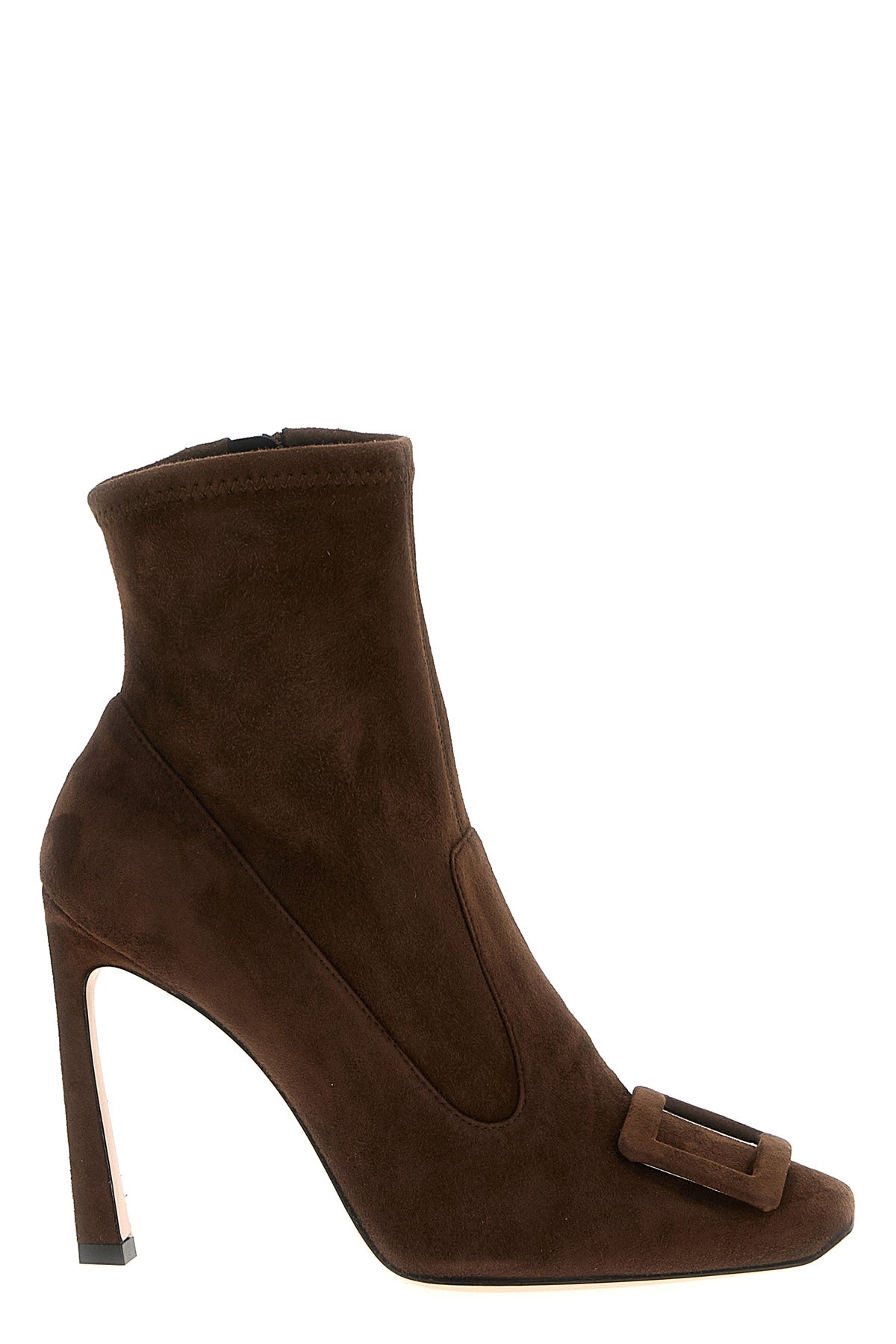 trompette stretch suede ankle boots