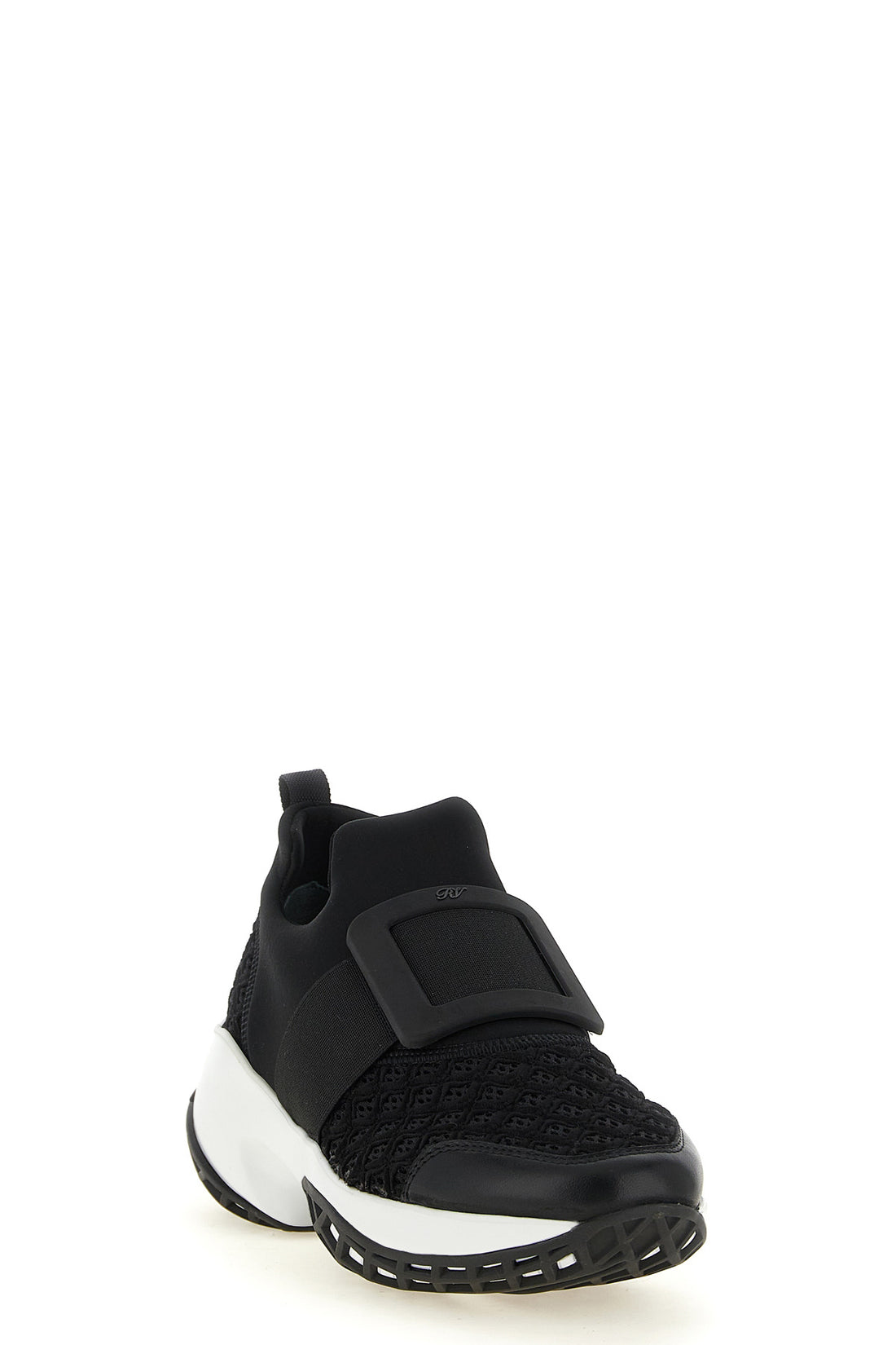 ROGER VIVIER 36 viv run sneakers in embroidered and perforated mesh