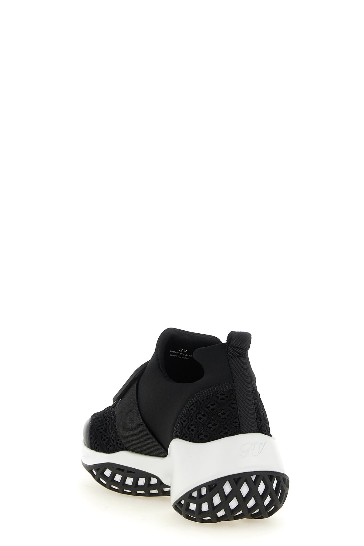 viv run sneakers in embroidered and perforated mesh