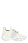 viv run sneakers in quilted mesh and scuba-effect fabric