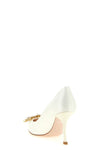 efflorescence pointed satin pumps