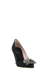 all over efflorescence satin pumps