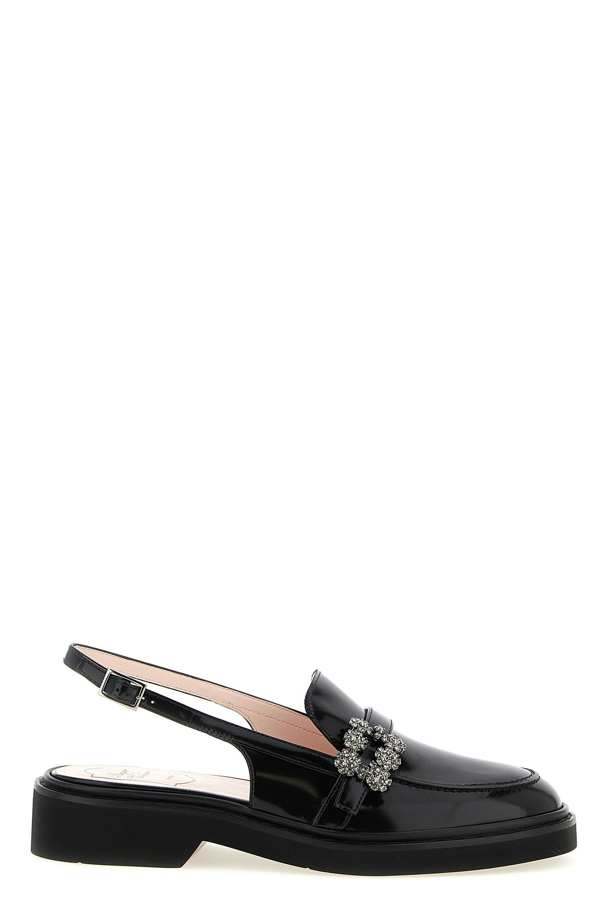 viv rangers shiny leather slingbacks