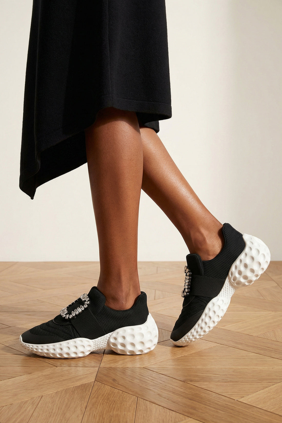 ROGER VIVIER 40 viv run light sneakers in embossed technical fabric