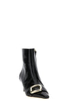 choc bootie patent leather ankle boots