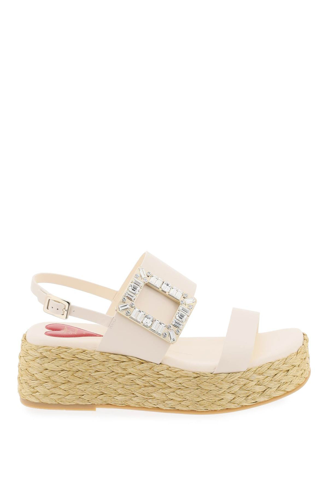 &quot;crystal buckle espadrilles