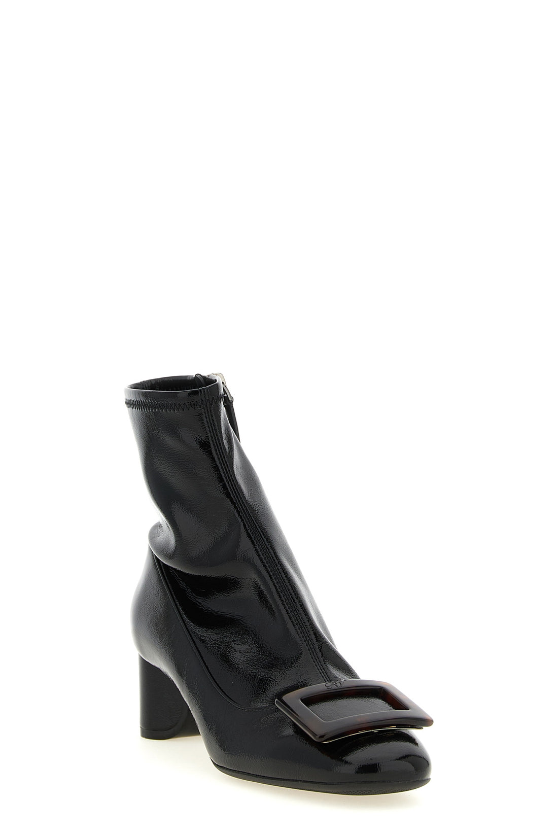 ROGER VIVIER 37 roger vivier belle vivier ankle boots feature an enveloping silhouette made of