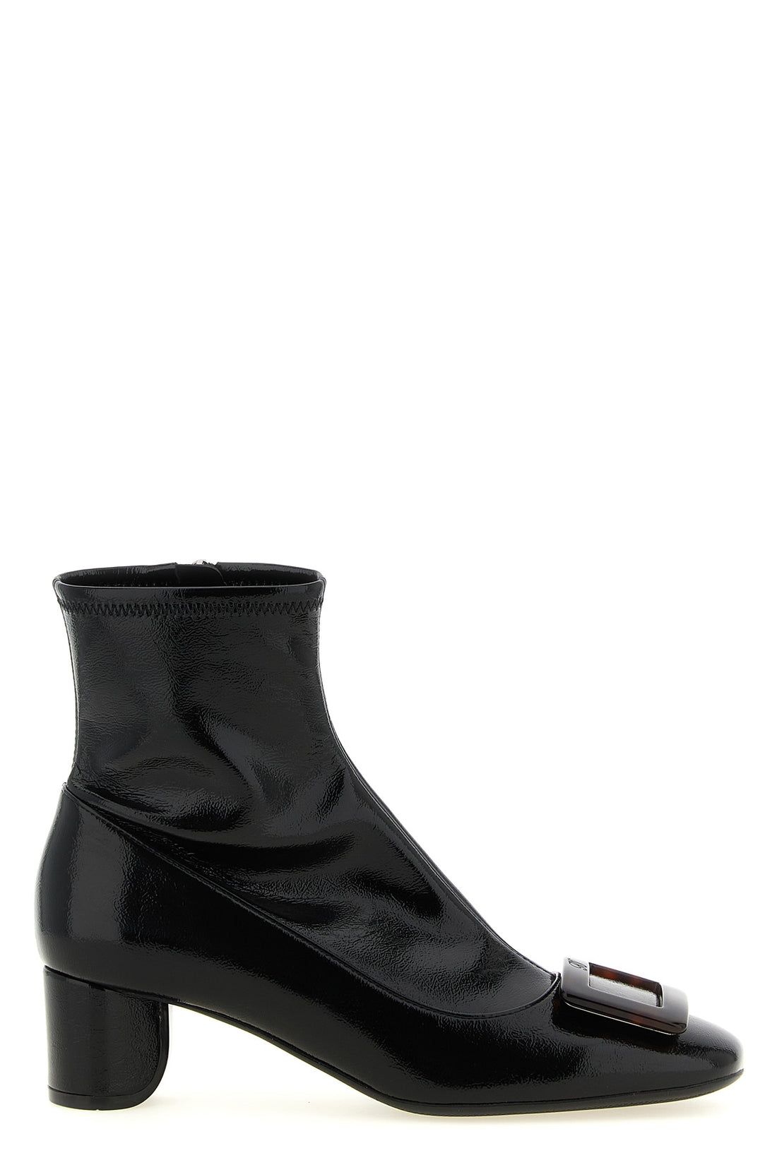ROGER VIVIER 37 roger vivier belle vivier ankle boots feature an enveloping silhouette made of