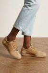viv low suede and satin sneakers