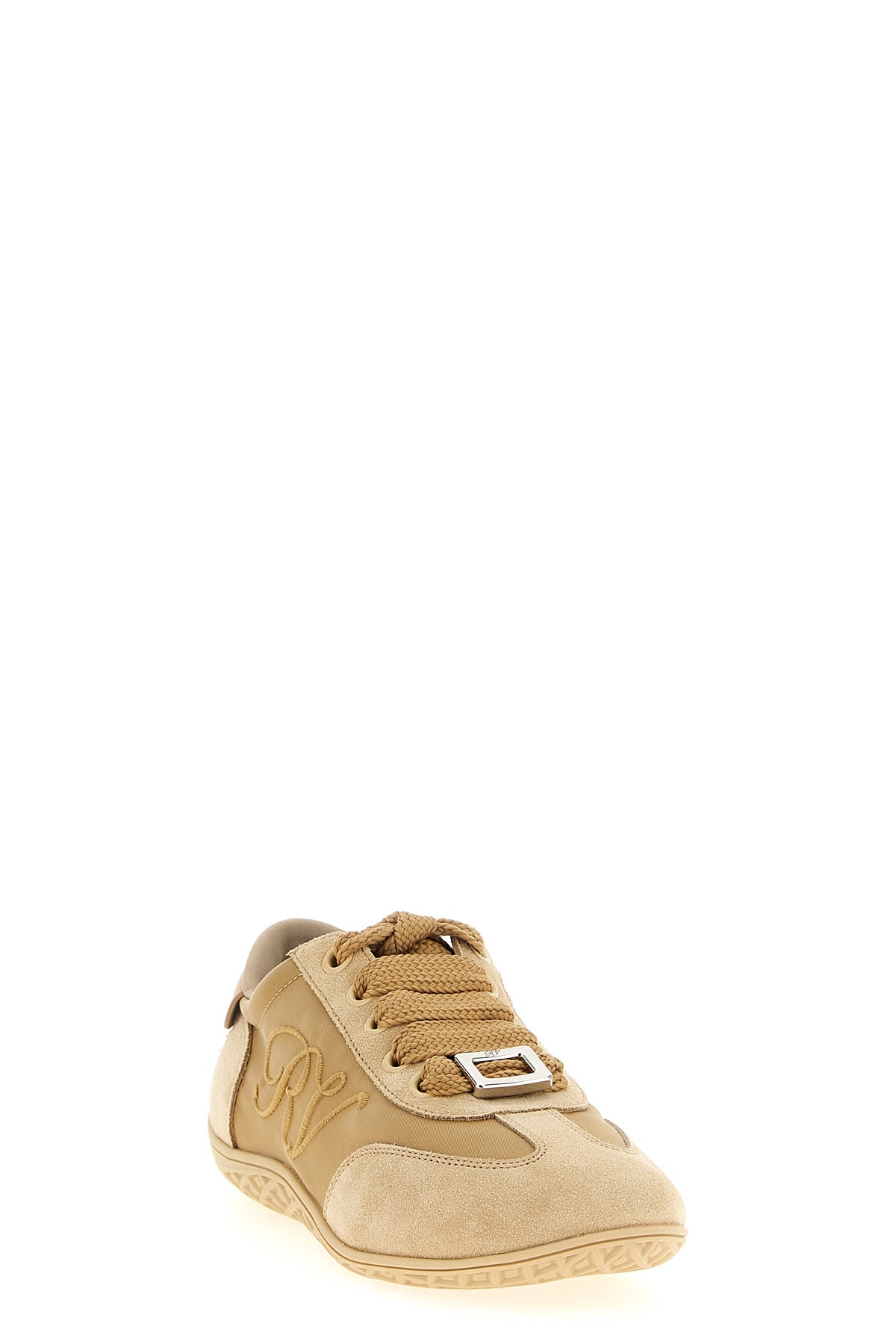 viv low suede and satin sneakers