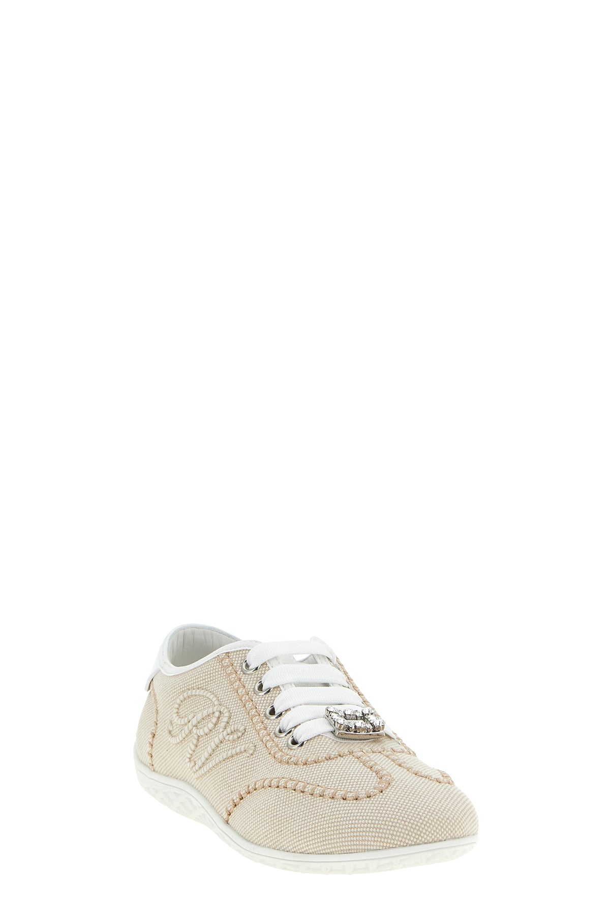 viv low sneakers in canvas and smooth leather