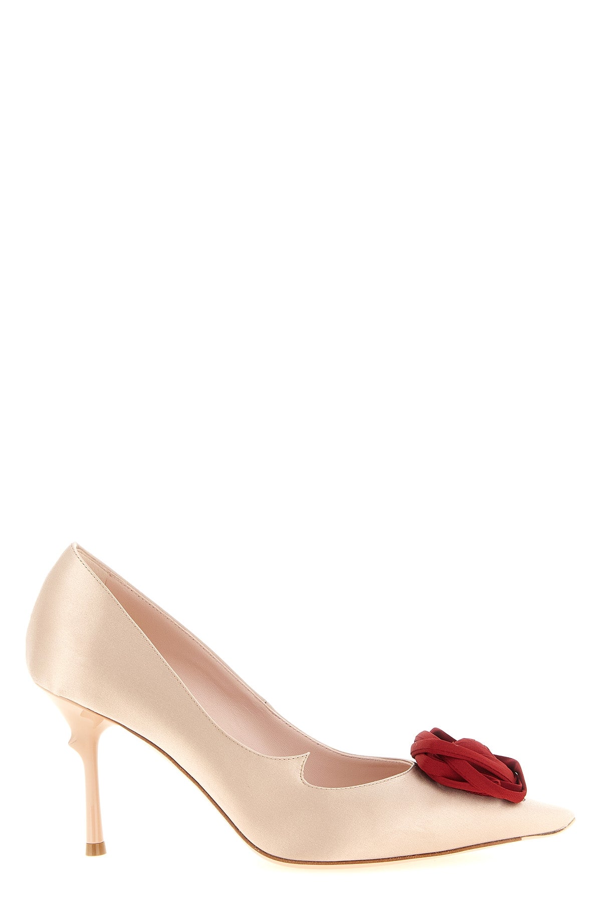 rose vivier satin pointed pumps