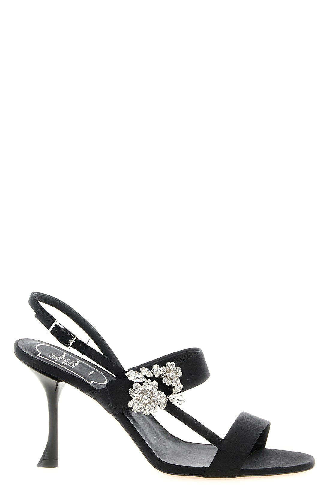 ROGER VIVIER 36 mini bouquet satin sandals