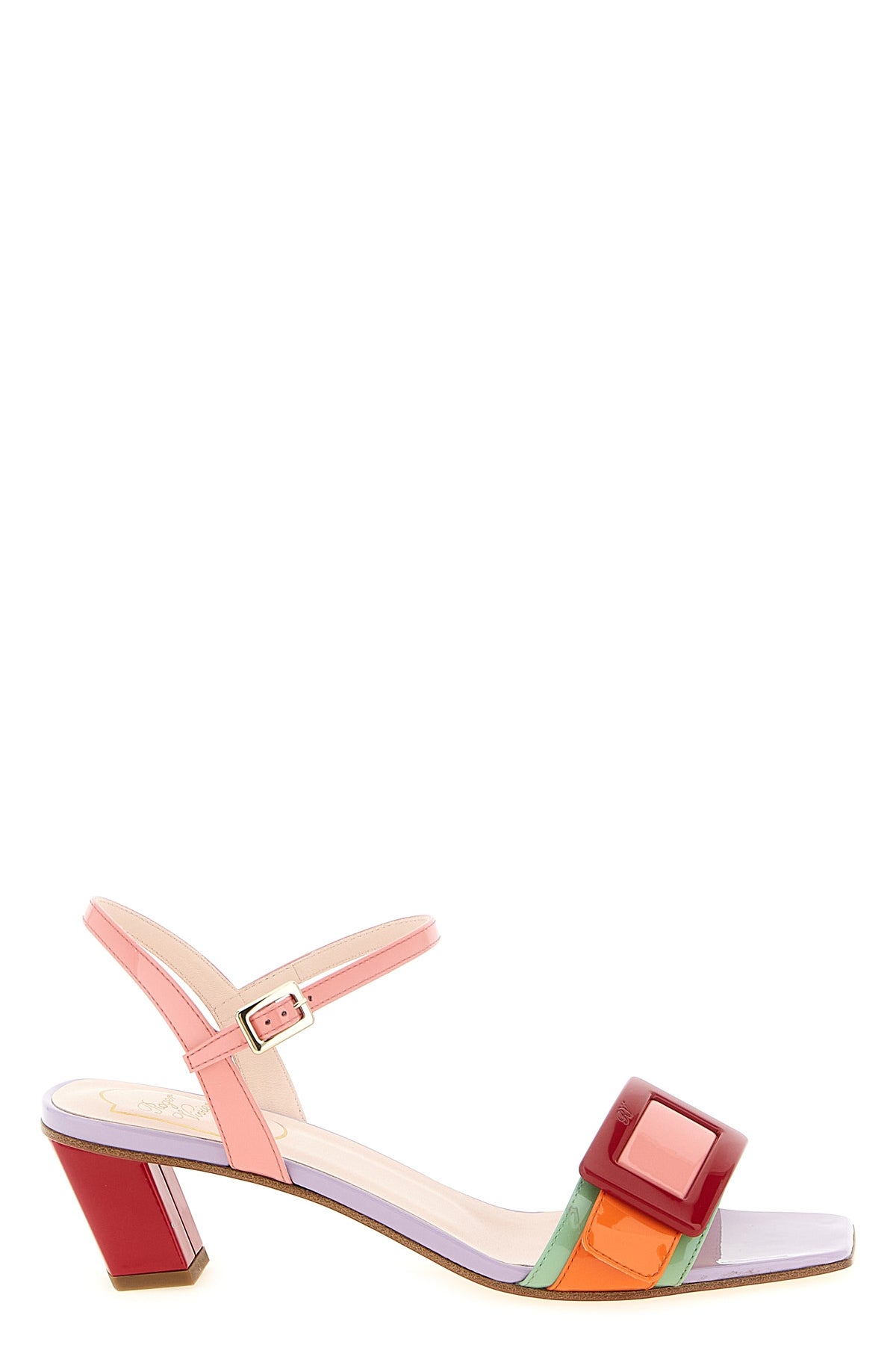 belle vivier patent leather sandals