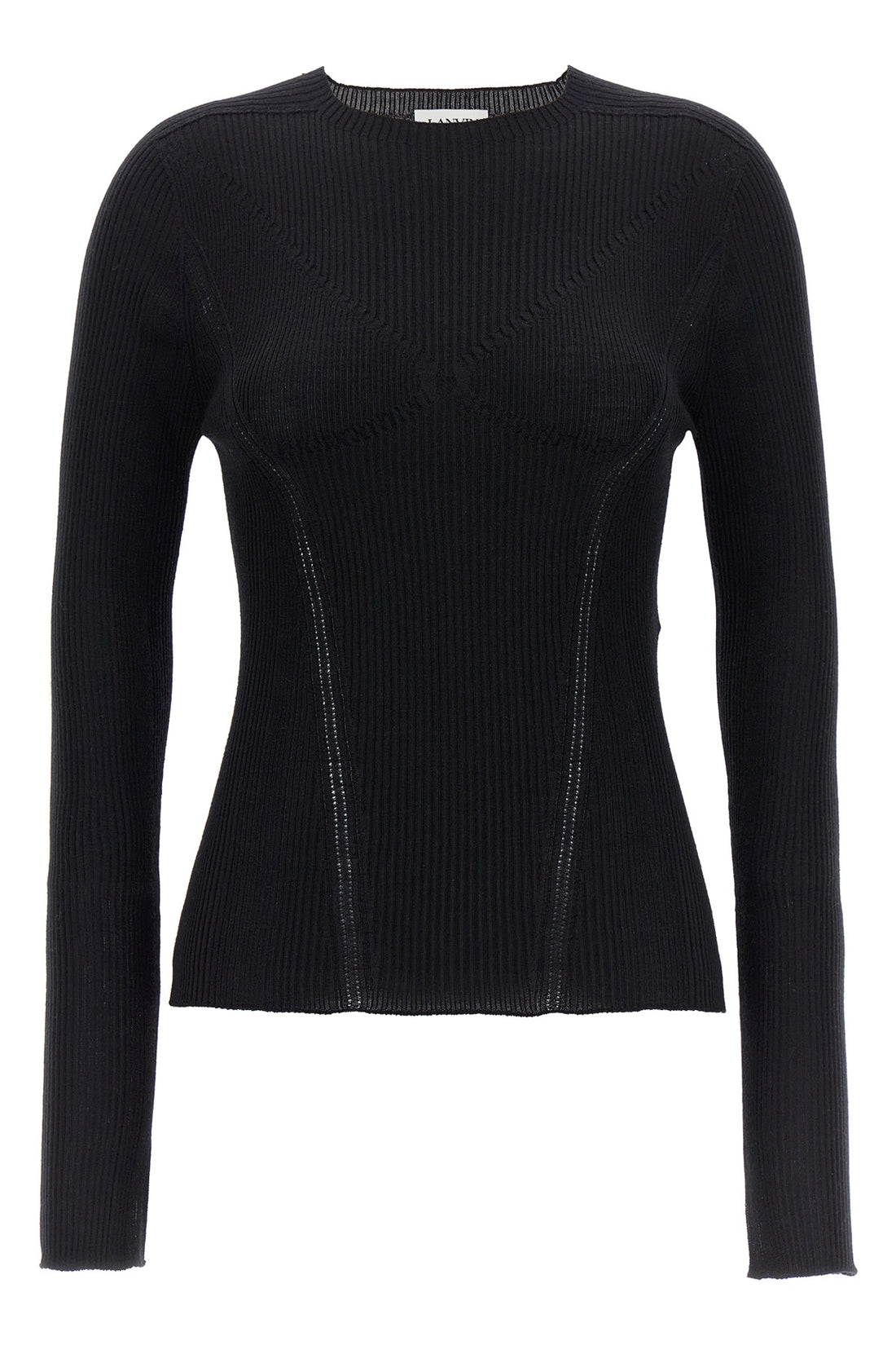 LANVIN S ribbed crewneck sweater in cashmere blend