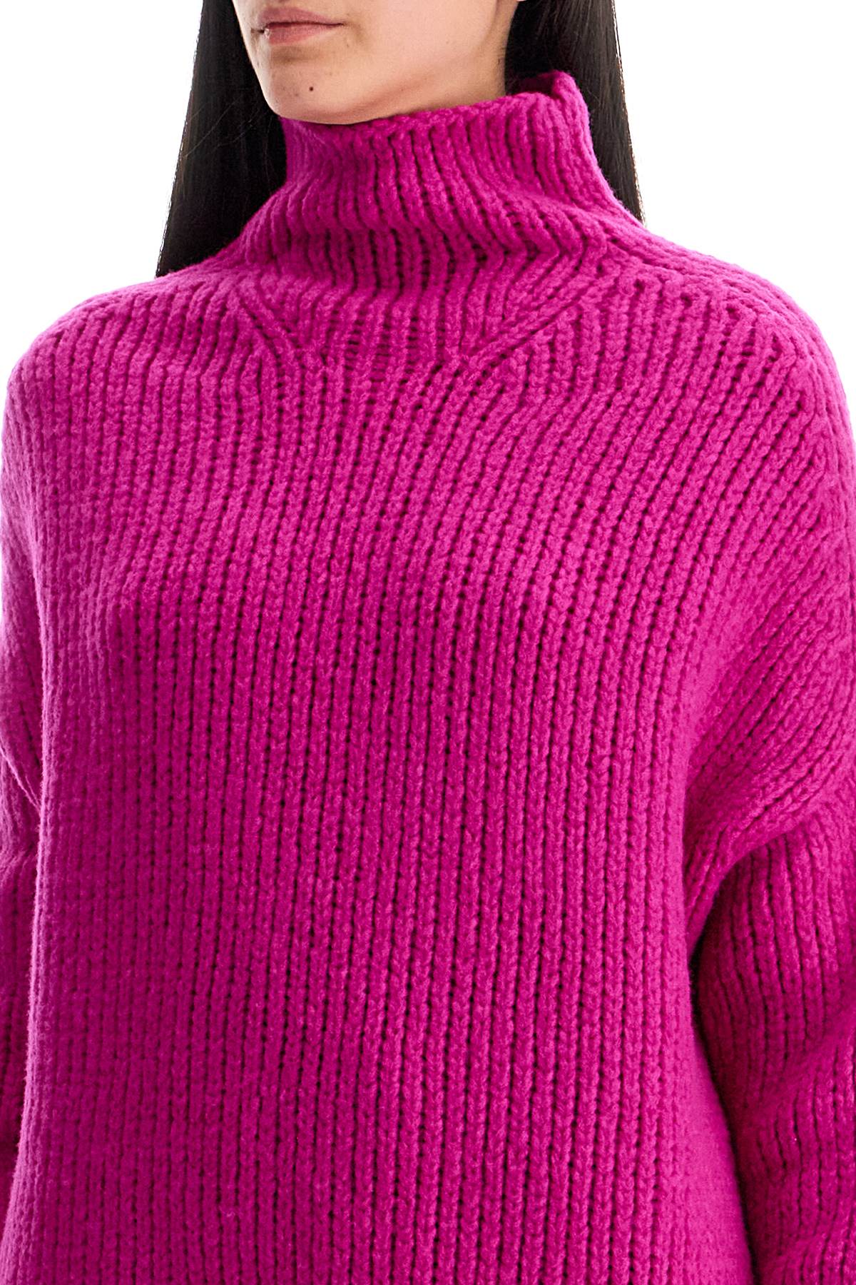 high-neck wool sweater