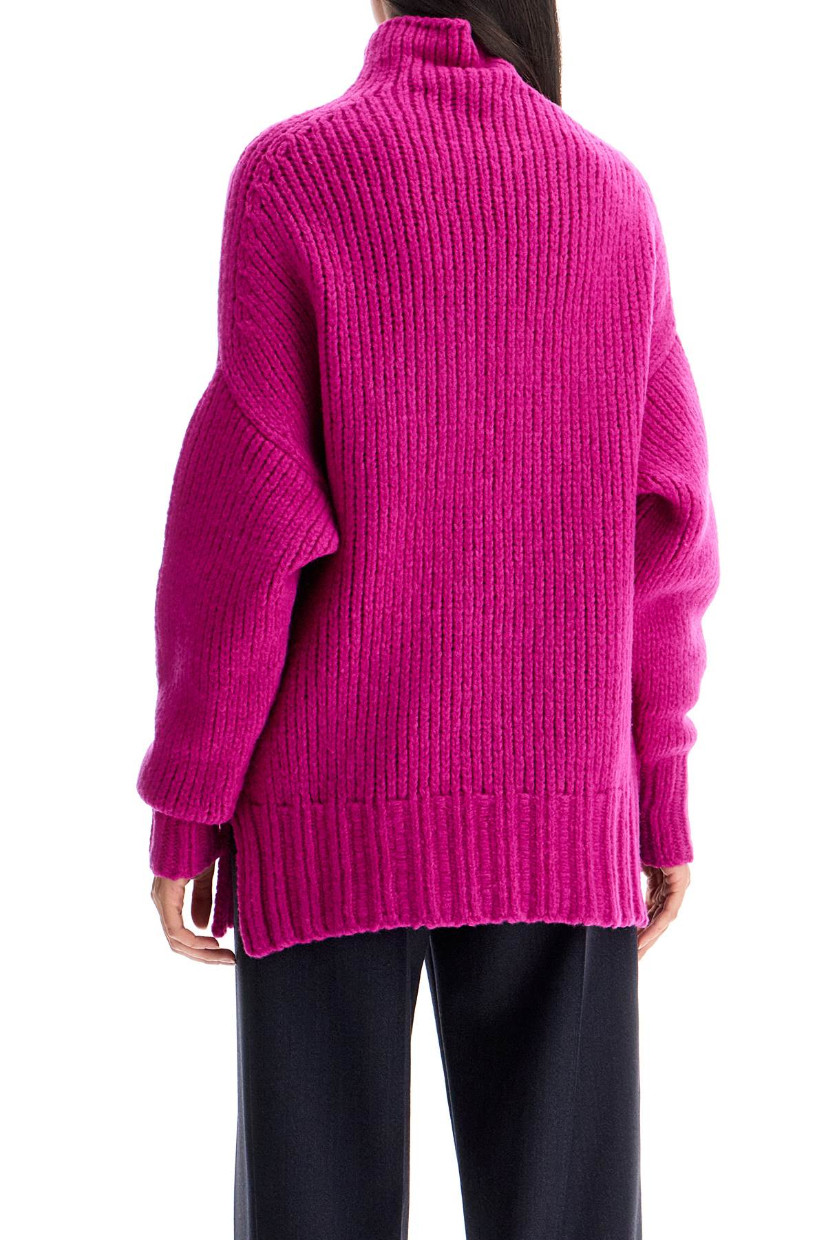 high-neck wool sweater