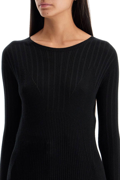 ribbed crewneck sweater