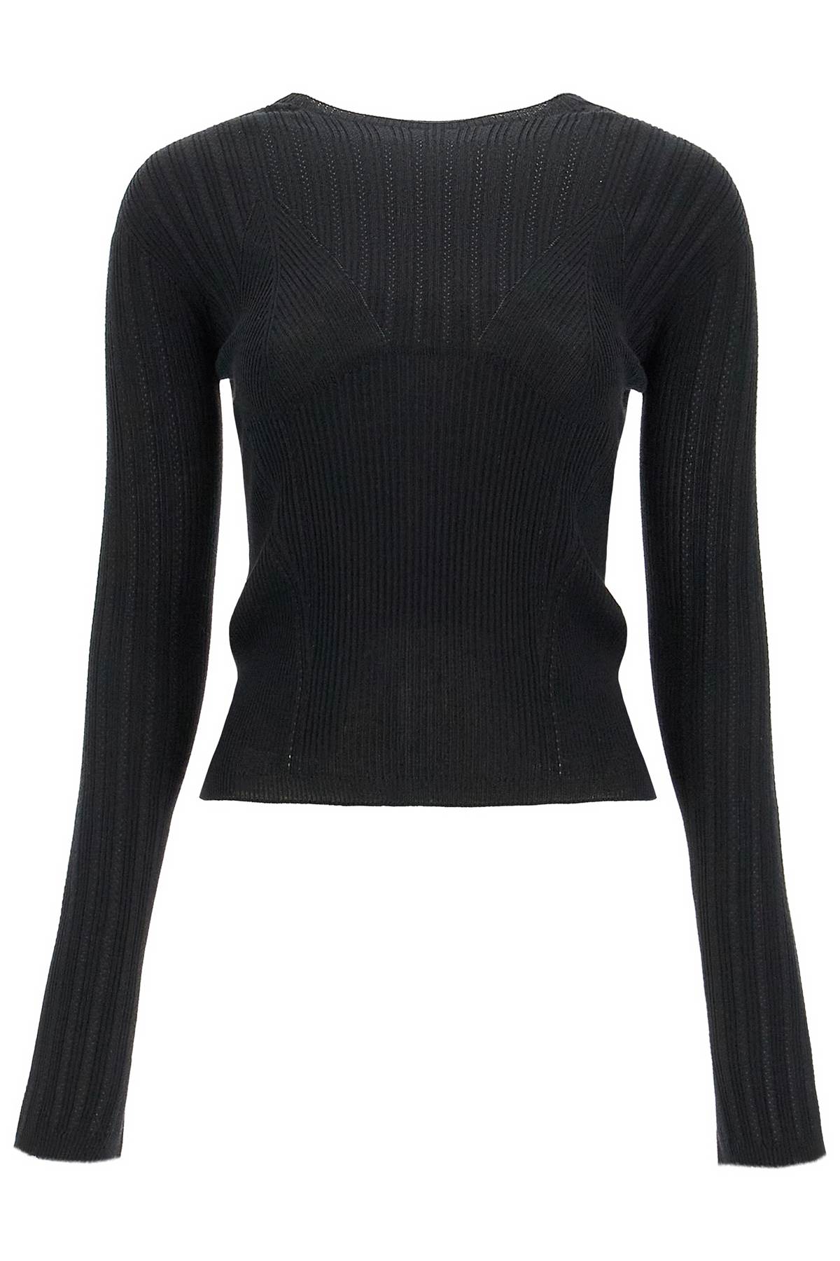 ribbed crewneck sweater