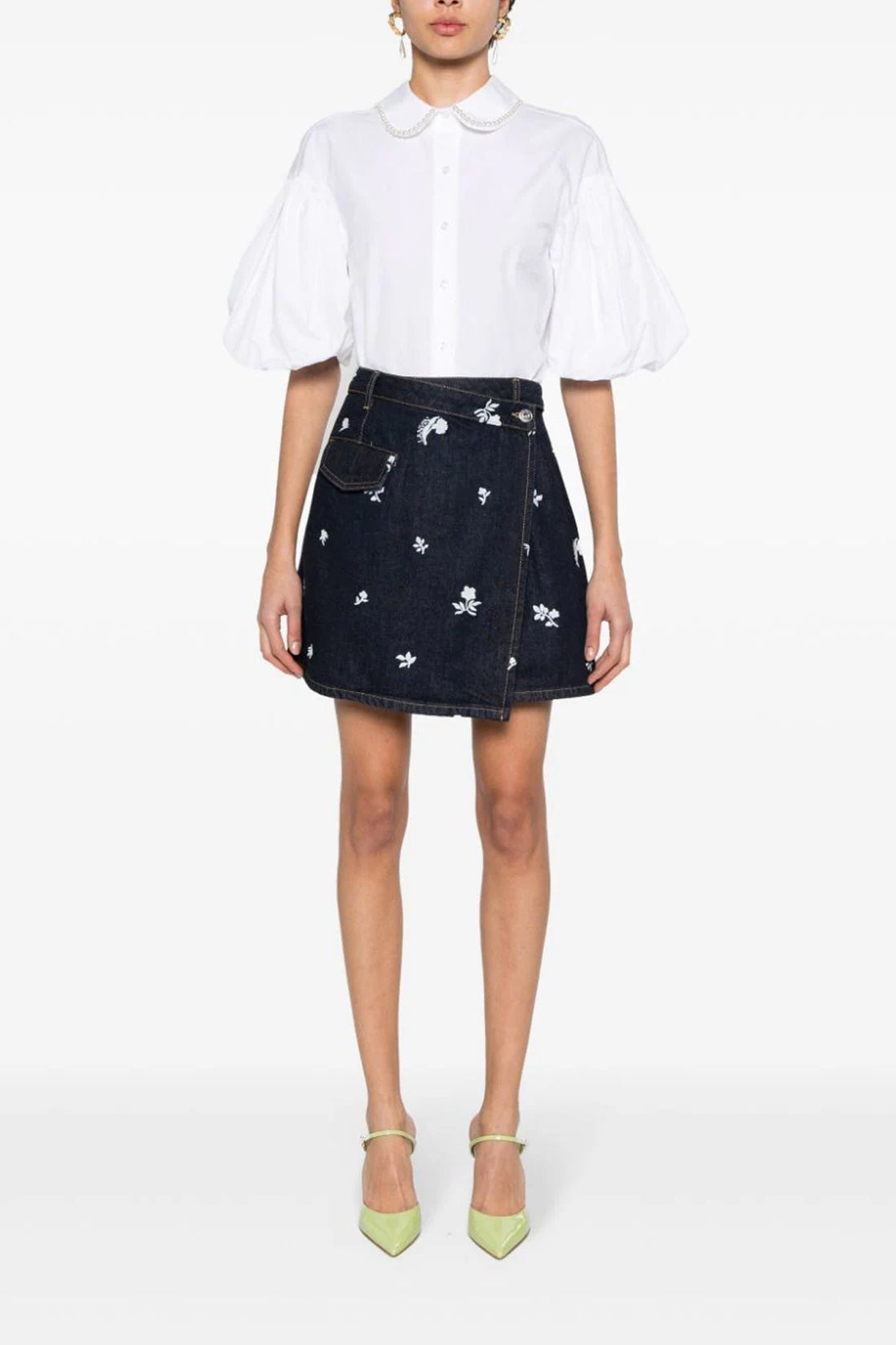 LANVIN 34 cotton denim skirt