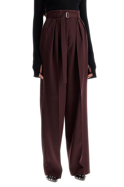 wide-leg pants with belt