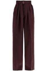 wide-leg pants with belt