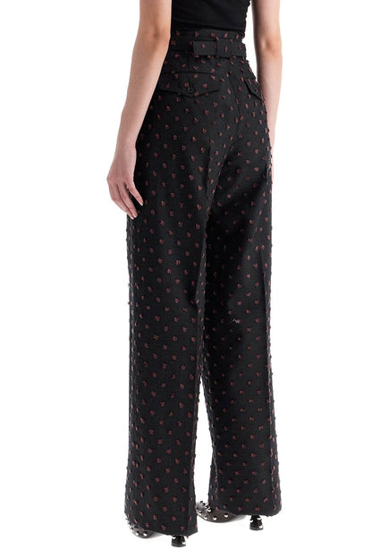 wide plumetis trousers