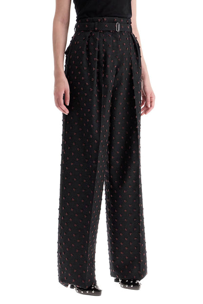 wide plumetis trousers