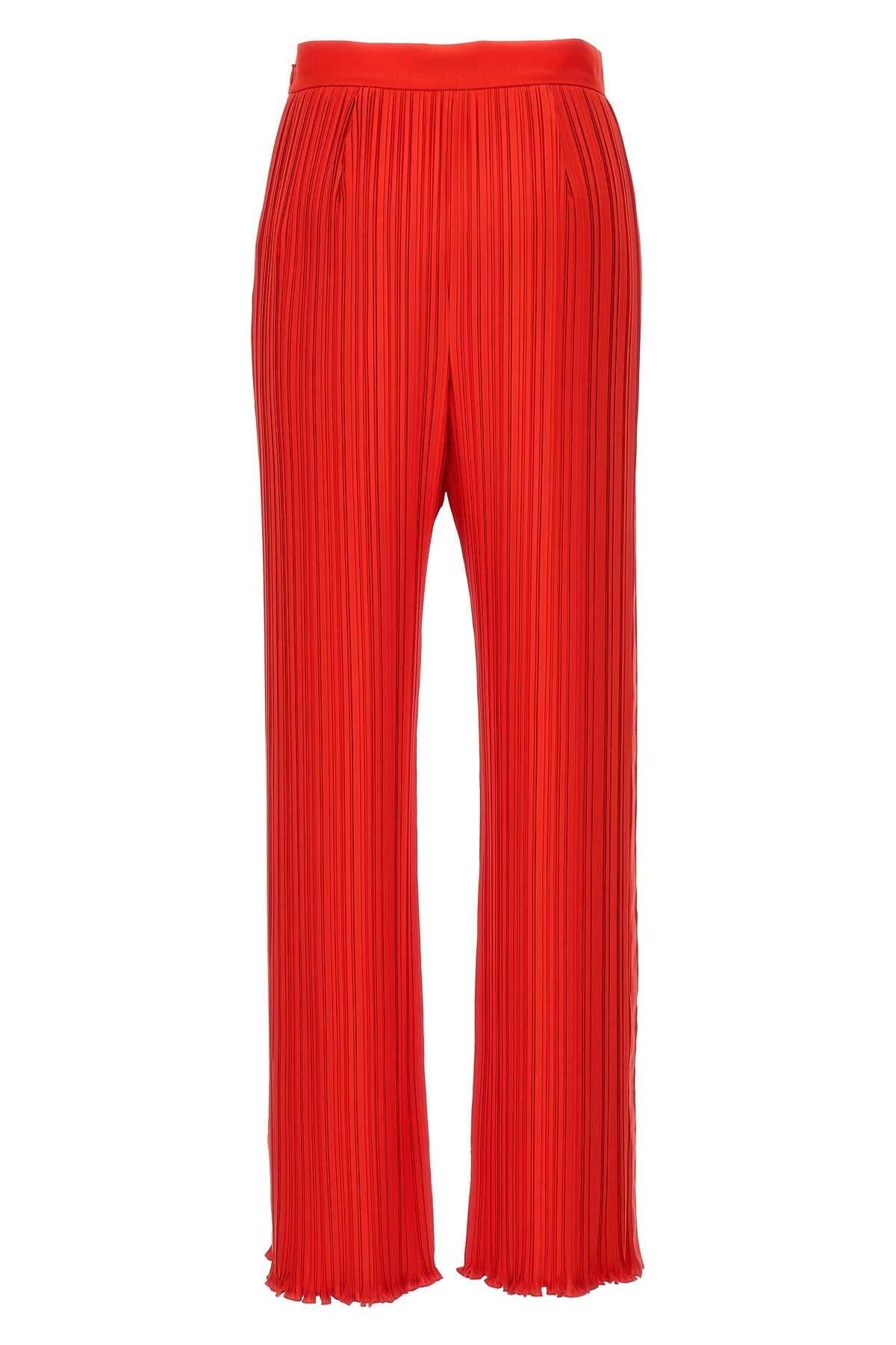 pleated fabric trousers