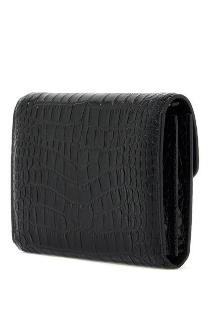 &quot;embossed crocodile leather mini clutch